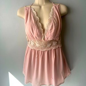 Blush Pink Lace Tank Top